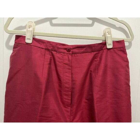 Kasper Pants Suit Size 12 100% Silk Multicolor Long Sleeve - Picture 8 of 12